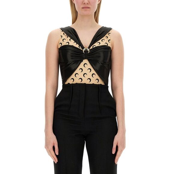 MARINE SERRE Sweaters - Marine Serre Women Draped Bodysuit